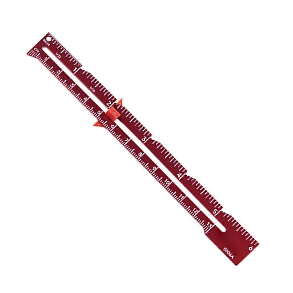 6Inch Metal Sliding Sewing Gauge Measuring Tool Fabric Quilting Ruler Patchwork Measuring Ruler for Quilting Knitting