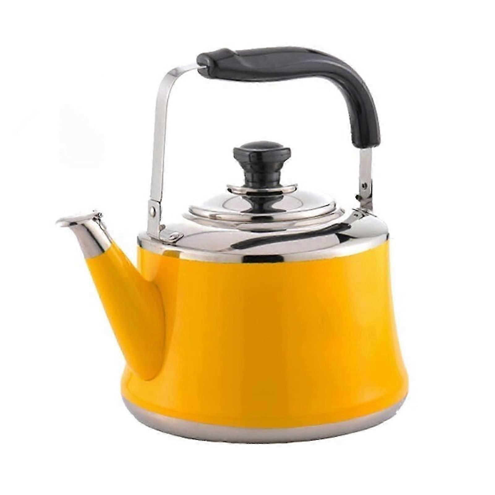 やかん 食品グレードのスチール ステンレスホイッスル イエロー(2L)