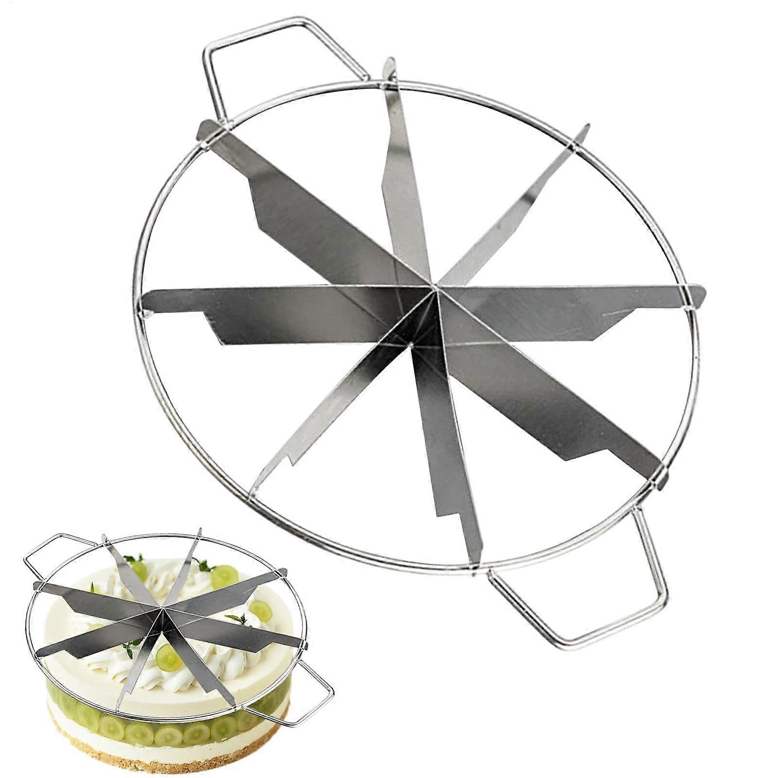 Cake Slicer Round Cake Divider Pie Slicer Marker 6, 7, Or 8 Slices For Pies And Cakes With Handle 31x26.5x7 Cm