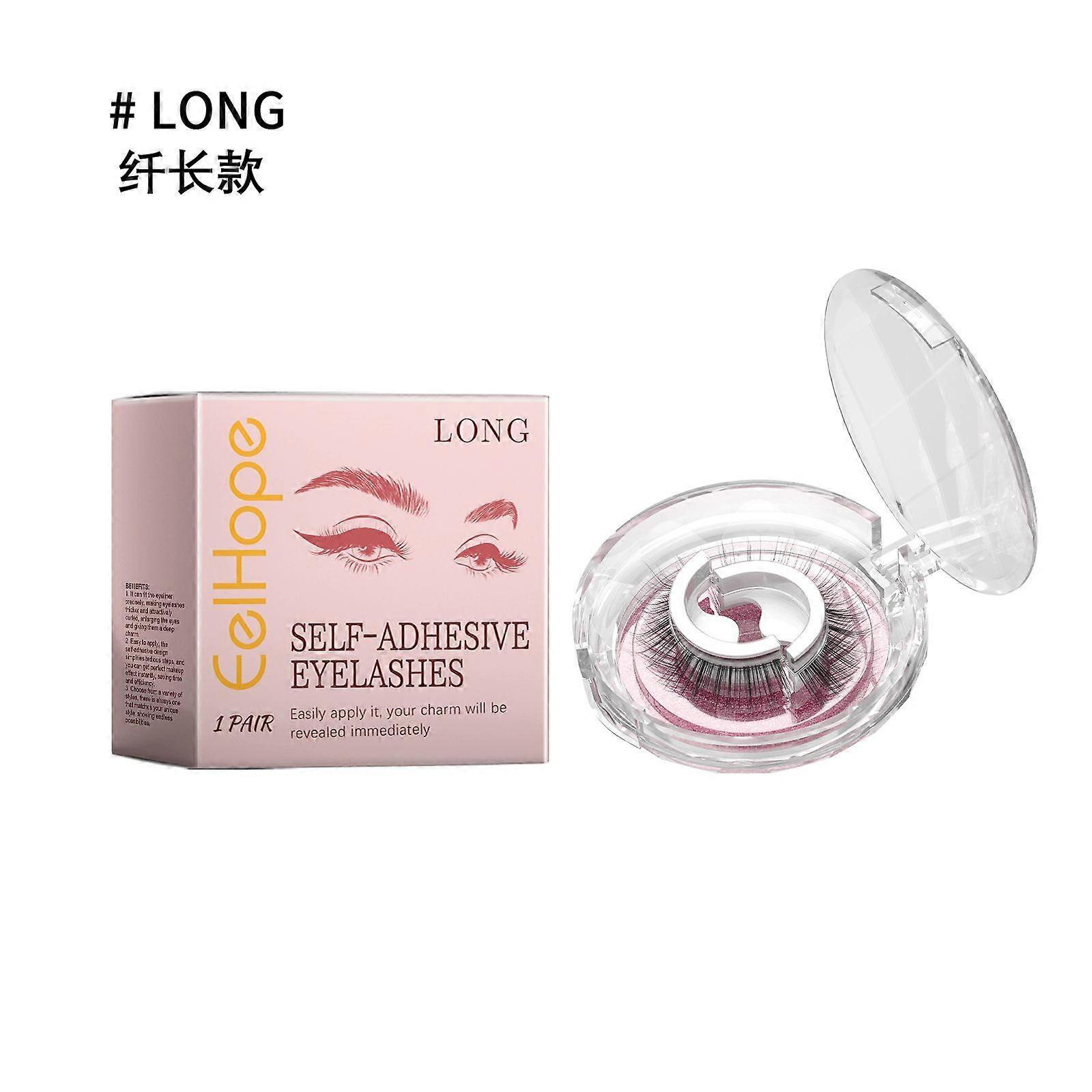 Eelhope Self-Adhesive False Eyelashes For Lazy People, No Glue, No Removal, Self-Adhesive, Thick, Long And Natural Eyelashes, Multiple Styles