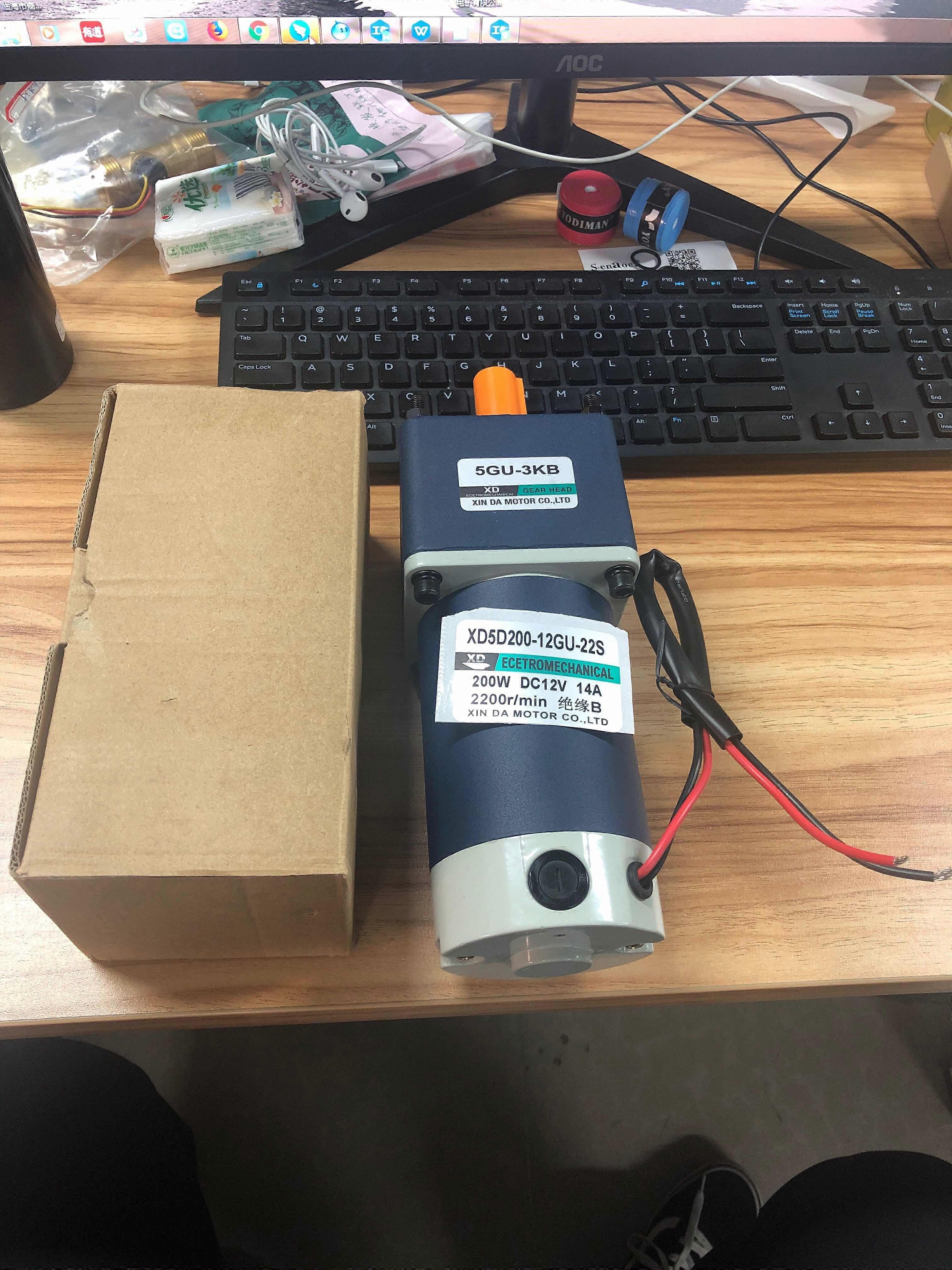 12V 200W ΣΥΝΕΧΉΣ μόνιμη μηχανή μείωσης εργαλείων μαγνητών XD5D200-12GU-22S 10RPM-750RPM (10RPM, βαριά, ειδική γραμμή)