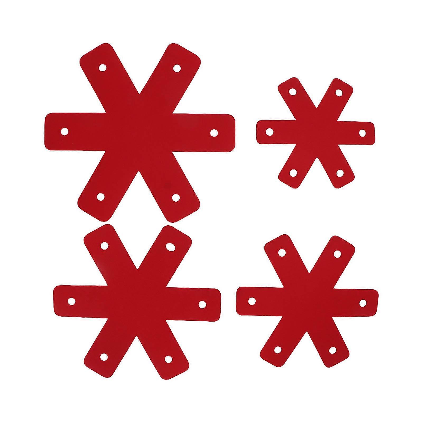 12pcs Pot Pan Protectors Cuttable Reusable Washable Pan Stacking Protectors for Plates Red