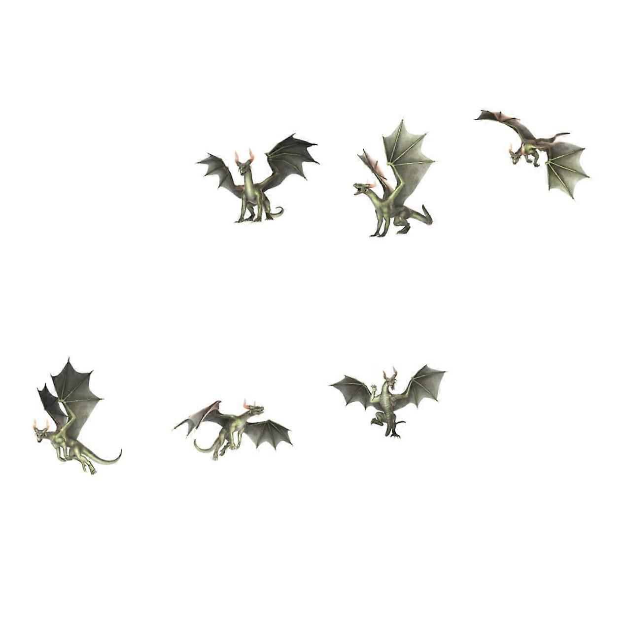Window Stickers Dragon Decal 6Pack Removable Window Decals Collision Warning For Home Decor Easy Apply