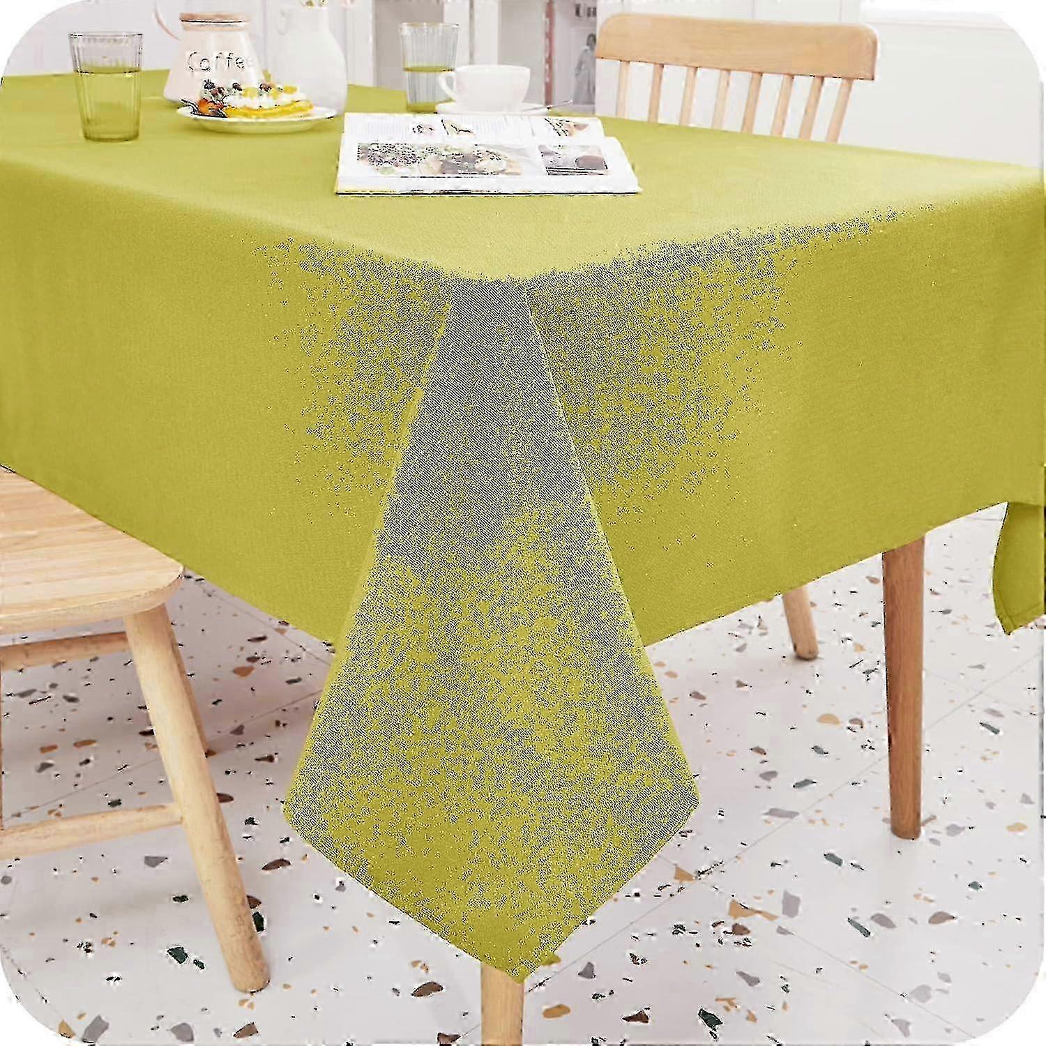 Rectangular Tablecloth Waterproof Stain Resistant Picnic Fabric Outdoor Square ws