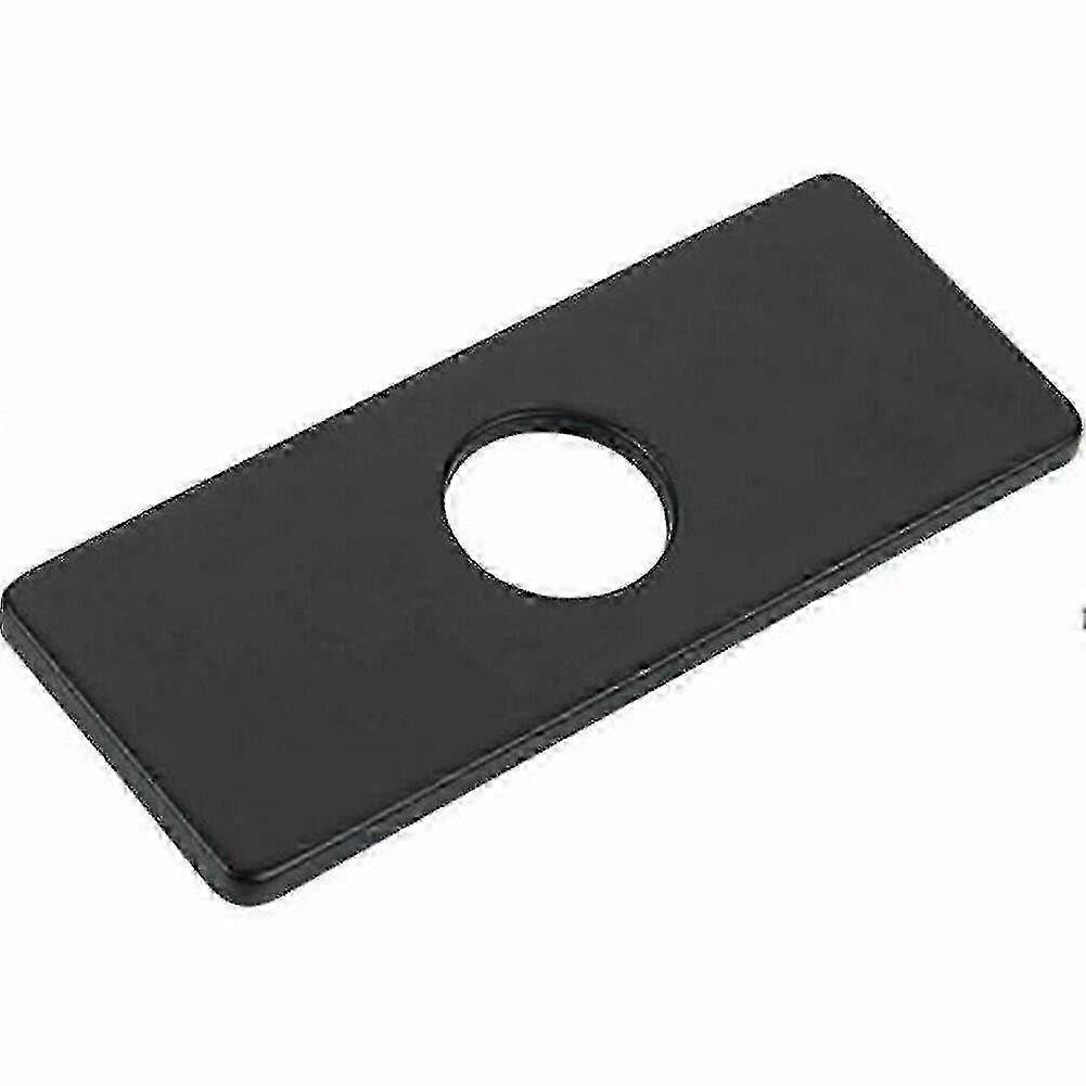Rustfritt stål kran dekkplate for baderomsvask (svart, 1 stk)