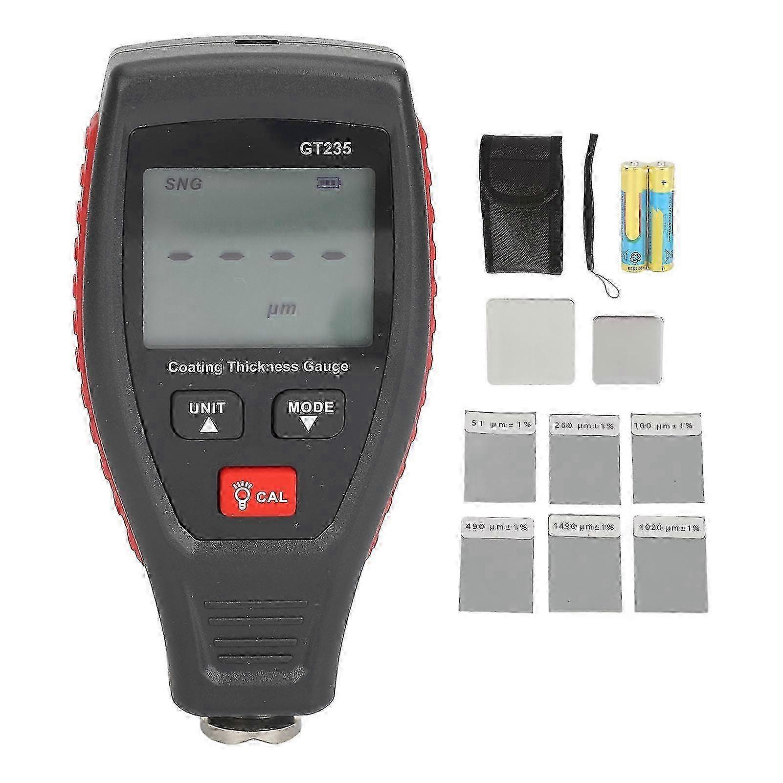 Coating Thickness Gauge High Accuracy Mil Auto Paint Meter for Used Car Buyers 0‑1800um Range GT235