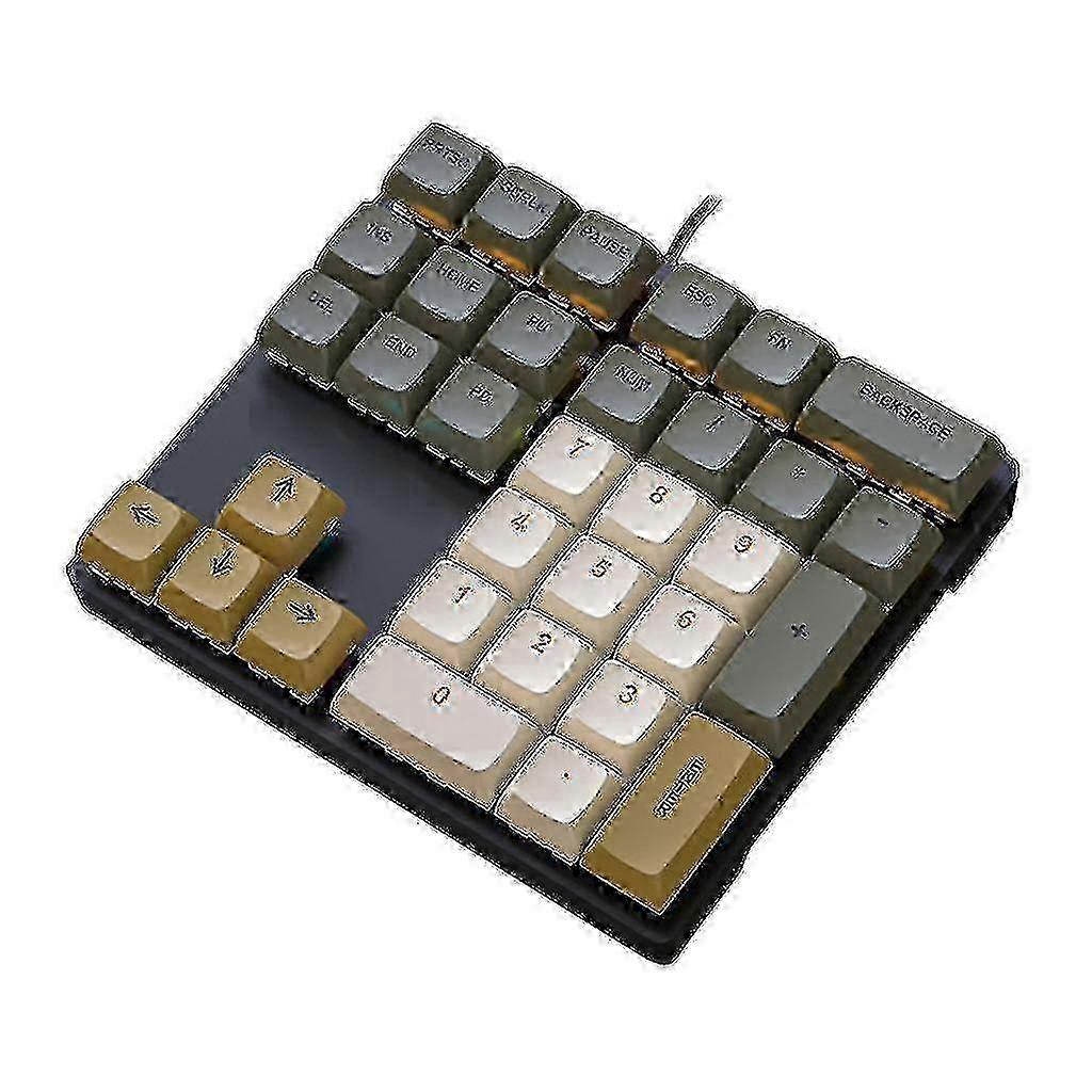 33 Key Wire Mechanical Numeric Keypad With Multi-color Lights Suitable For Finance Business Laptop Numeric Keyboard