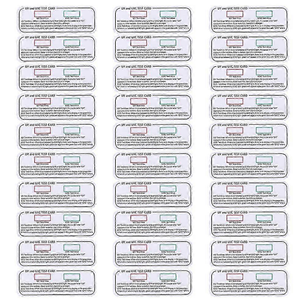 30 Pcs UVC Testing Strips for Disinfection Cabinet Indoor Light Test