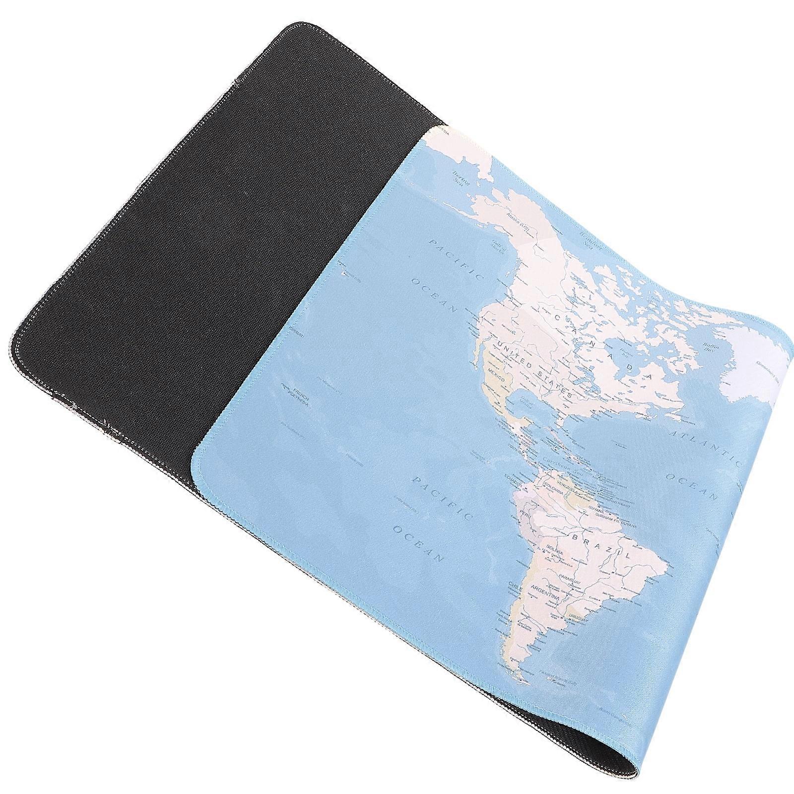 Eease Home World Map Desk Mat Office Modern Mouse Pad Mat World Map Computer Mouse Mat