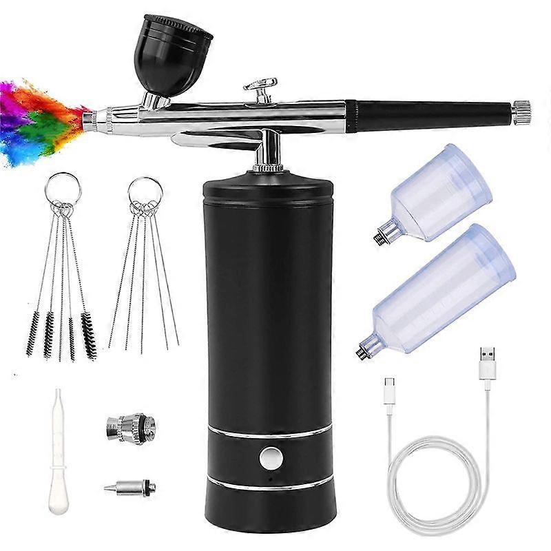 Air Brush Kit with Compressor, Air Brush Rechargeable with Nozzle