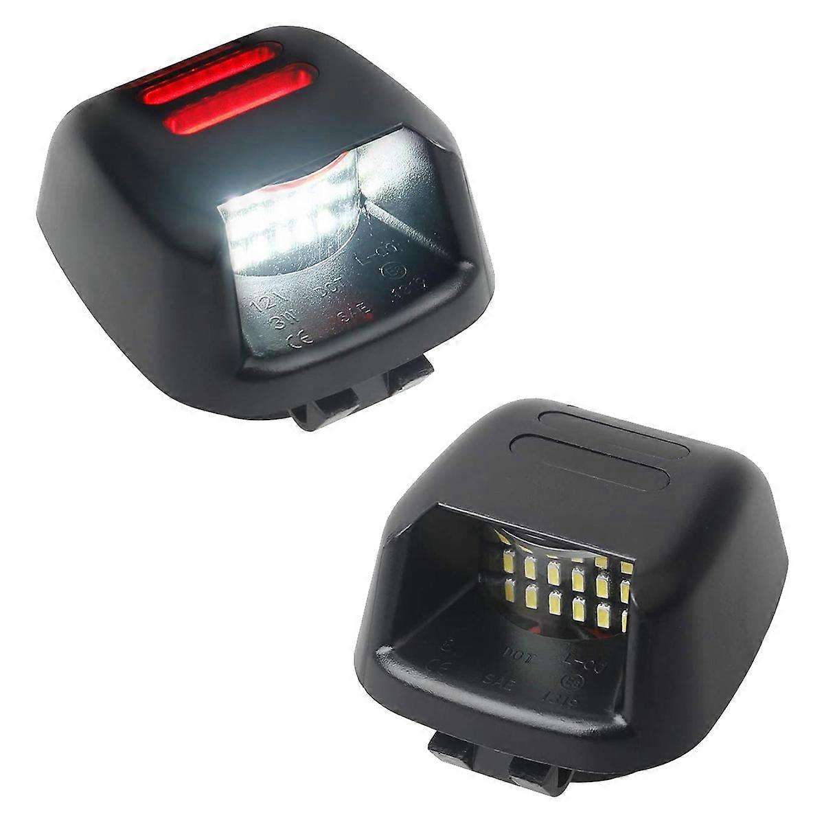 2 sztuk czerwona rura SMD LED oświetlenie tablicy rejestracyjnej dla Navara D40 2005-2016