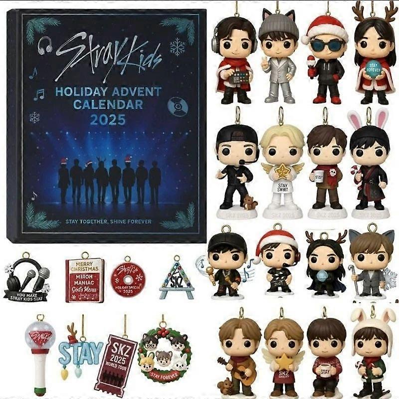 Stray Kids Advent Calendar 2025 Christmas Countdown Calendar 2D Acrylic Flat B