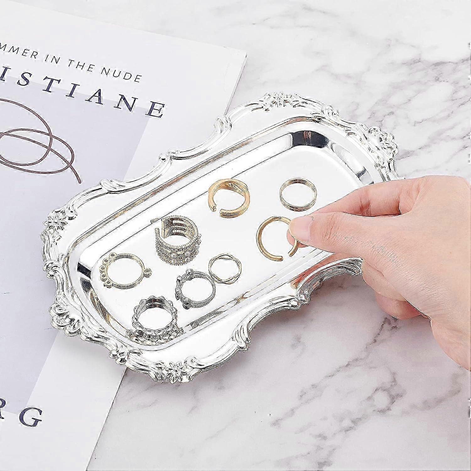 Silver Rectangular Tray: