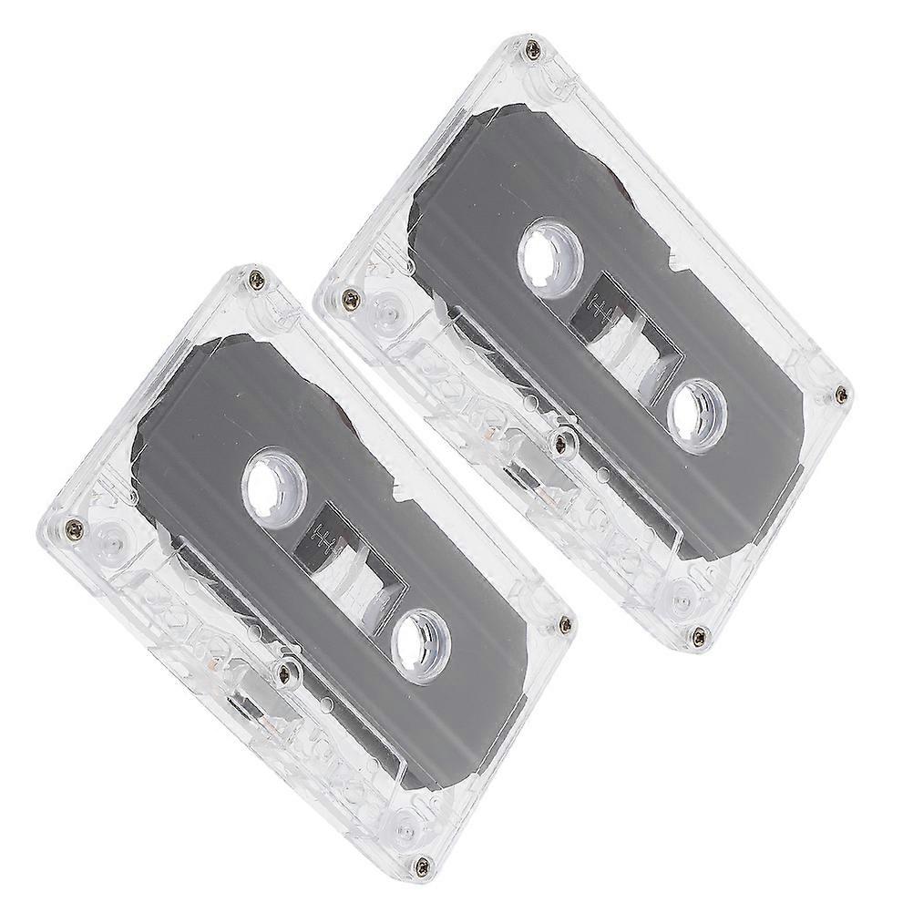 Empty Blank Cassette Tape for Recording 2Pcs Vintage Plastic Audio Tapes