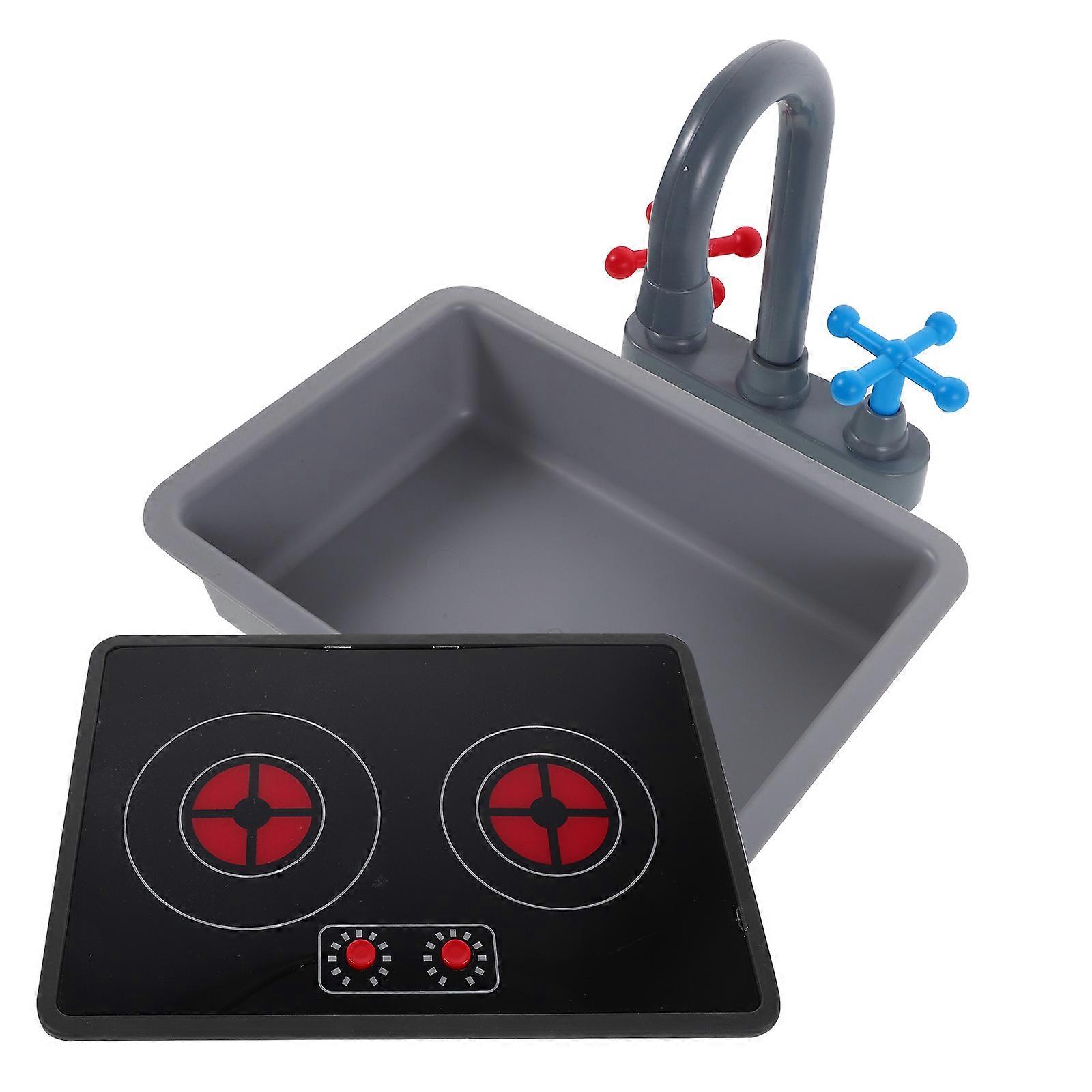 Mini Kitchen Playset Cognitive Development Cooking Toy For Children Rectangular Shape Engages Kids Imagination 1Pack