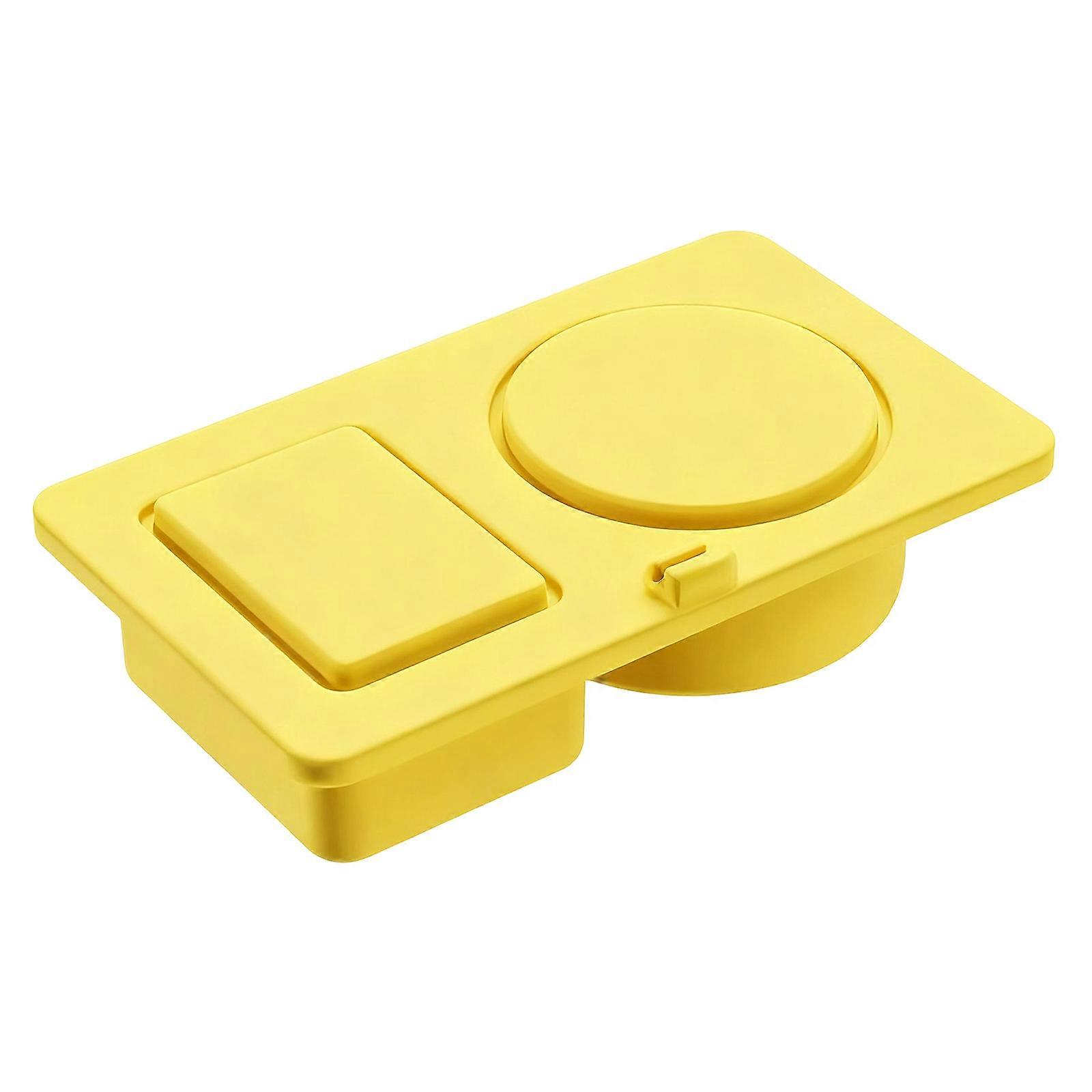Split Design Silicone Condiment Carriers Nonslip Base Efficient Kitchen Gadgets Condiment Holder for Snacks Spices  Yellow