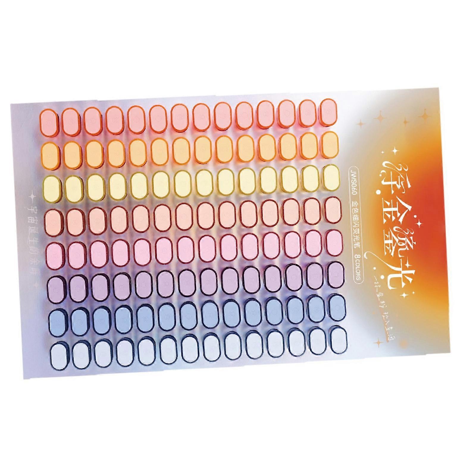 112Pcs Glittering Highlighter Marker Fast Dry Highlighter Pen Chiseled Tip For Highlighting Texts Notes Color Coding Multicolor