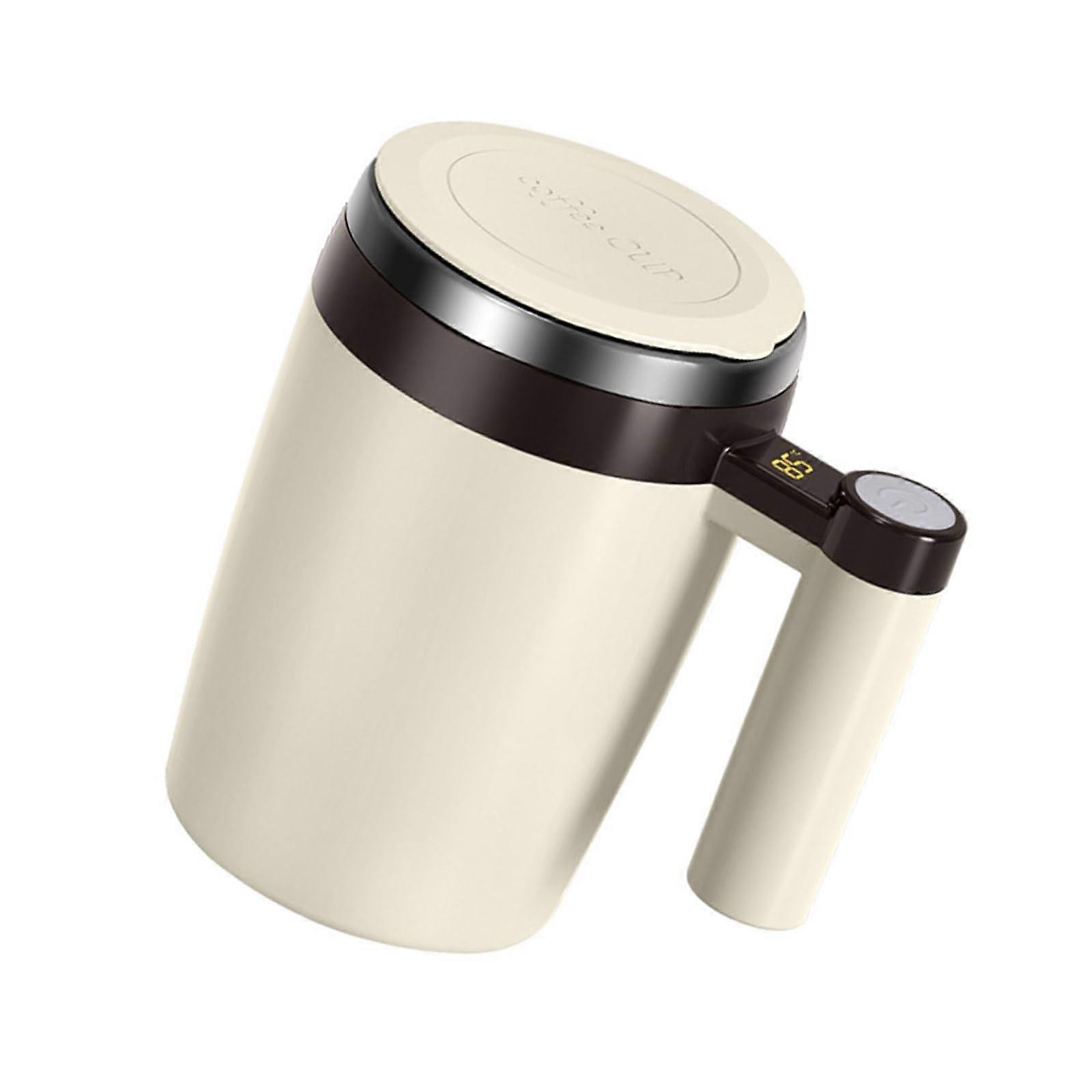 USB Rechargeable Mixing Coffee Mug Automatic Stirring Digital Temperature Display For Office And Home Use Portable