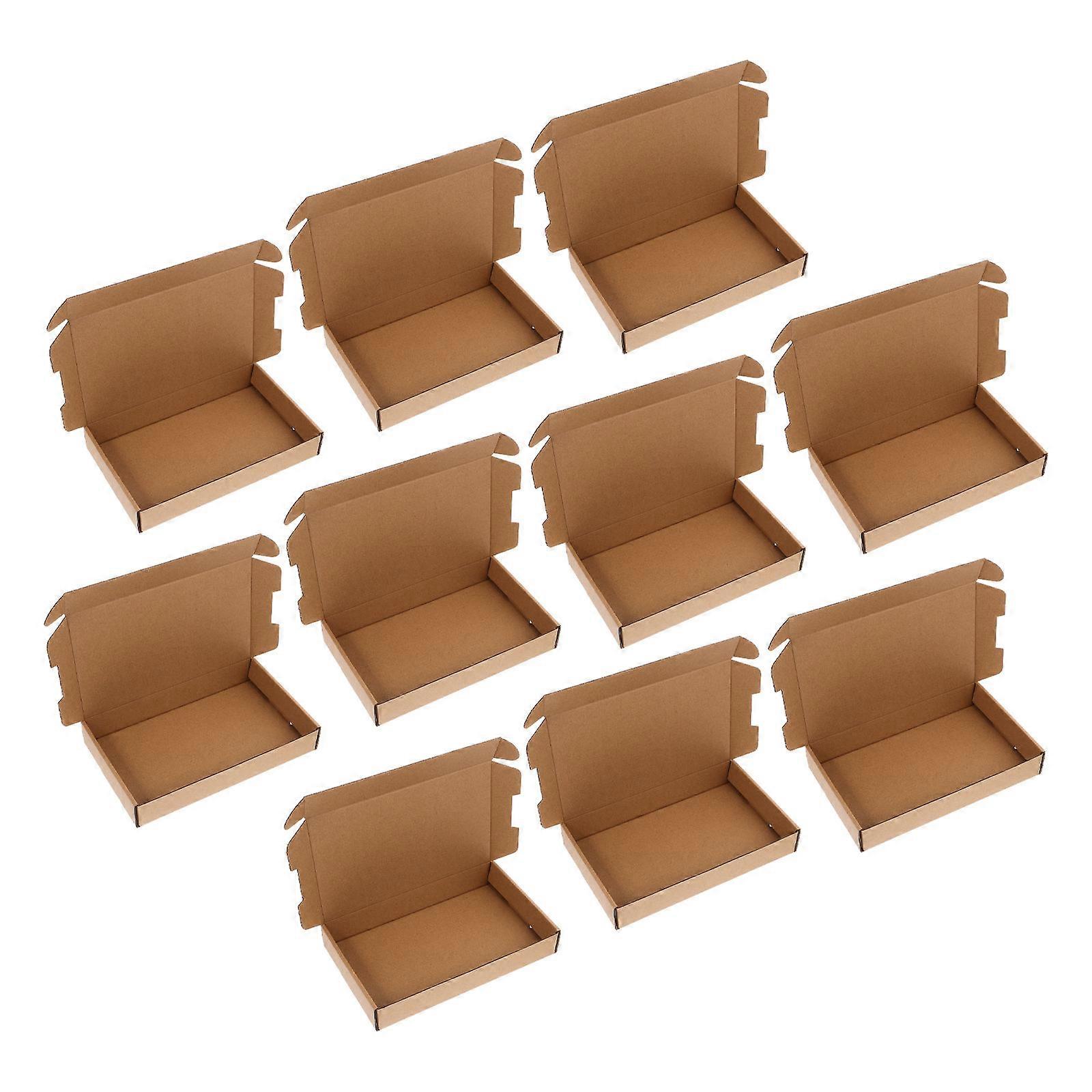 Brown Paper Boxes for Packaging 10Pcs Square Mailer Boxes for Small Business