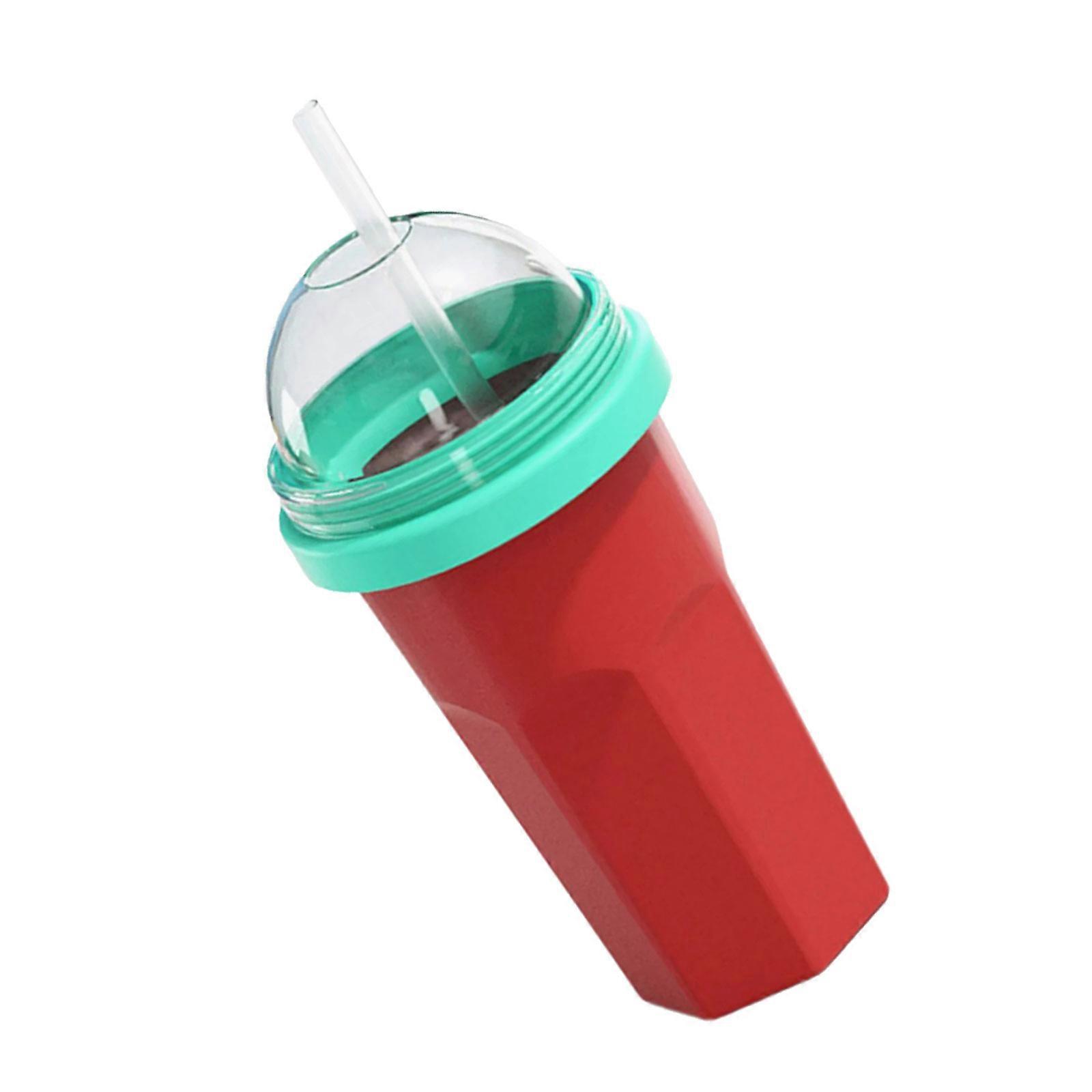Travel Friendly Squeezable Slush Cup With Straw For Parties Picnics Practical Slushies Maker Iced Drink Maker  Red