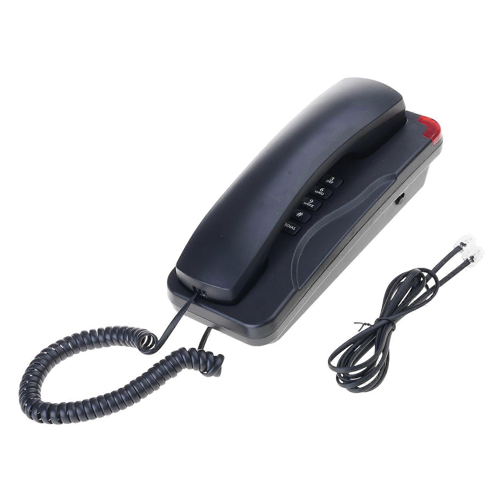 Mini Telephone Wall Mounted Telephone Landlines Home Phone Desktop Fixed Corded Phone Extension No Caller for Home Multicolor