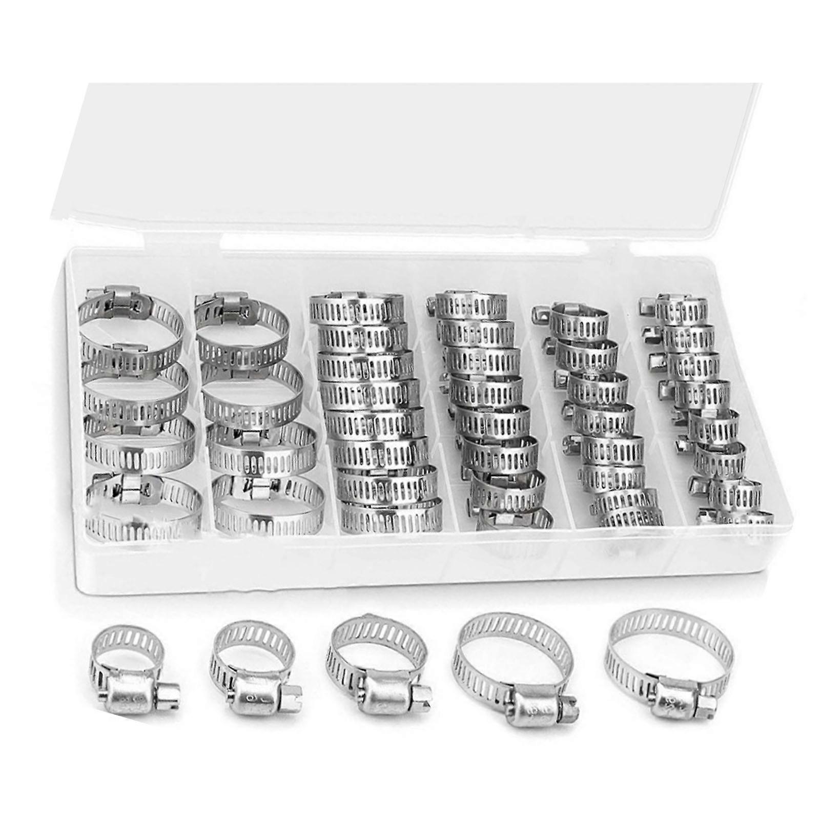 Rusts Resistant Hose Clamp Set Multiple Diameter Pipe Connection Hardware for Home Industrial Use Multicolor