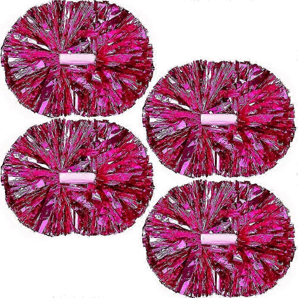 4 حزمة التشجيع بوم بومز ، معدني يهتف بوم بوم مع مقبض عصا التدريب