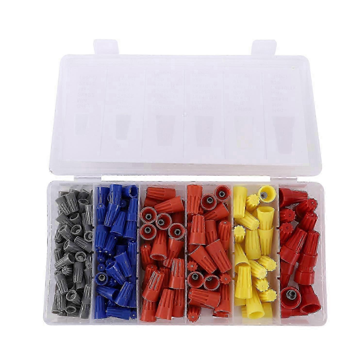 180Pcs Electrical Wire Connectors Screw Terminals, Easy Twist On Connector Kit With Spring Insterte
