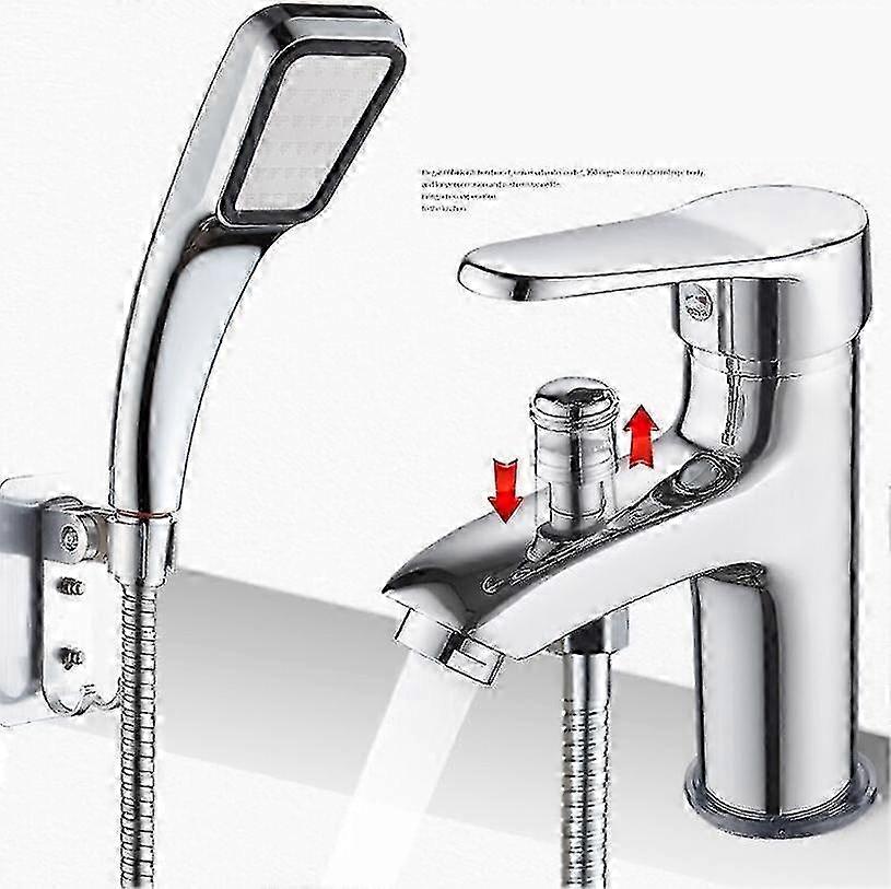 Basin shower mixer faucet for bath with temperature adjustment