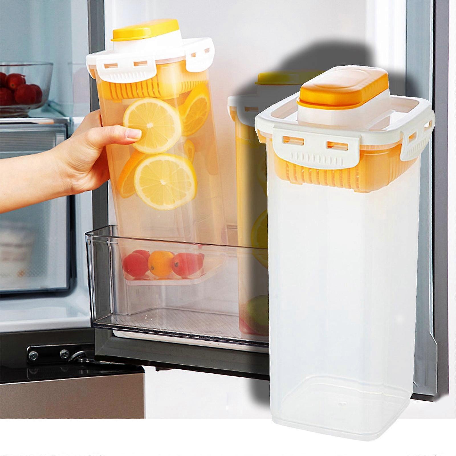 1.7L Refrigerator Cold Water Bottle with Fruit Filter, Compatible with Side Door - Durable & High Temp Resistant