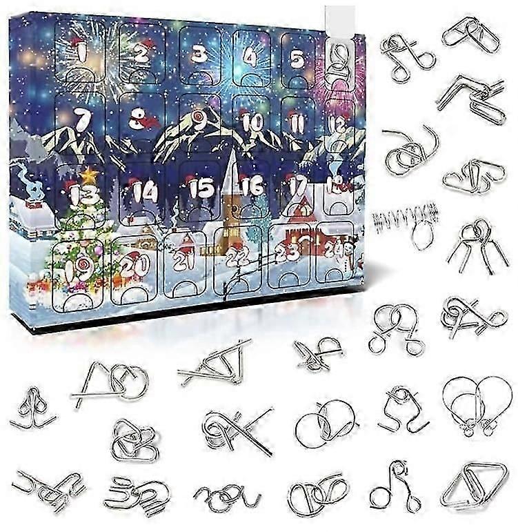 2025 Advent calendar Advent Calendar with Metal Puzzles Daily Brain Exercise until