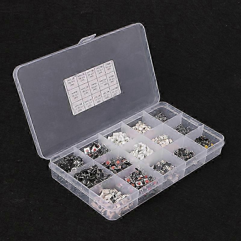 750 Pcs 15 Value Tactile Push Button Switch Micro Switch Momentary Assortment Ki