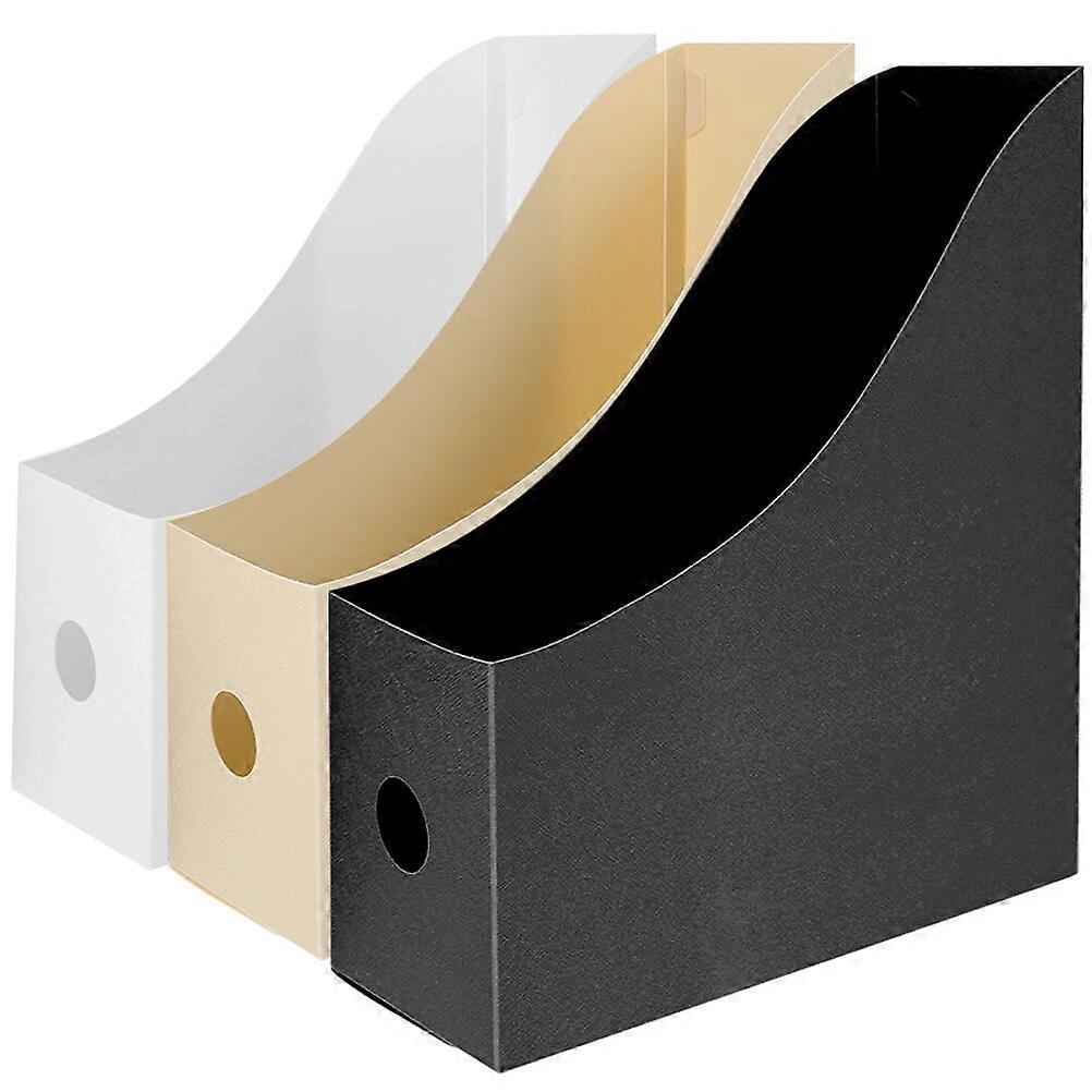 3Pcs Plastic Document Box Plastic File Organizer Magazine Desk Box Desktop Box Storage Box