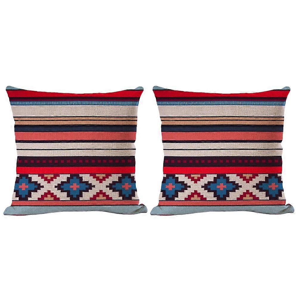 Pillow Cover 2-Pack Boho Printed Throw Pillow Covers Cushion Cover -Style4
