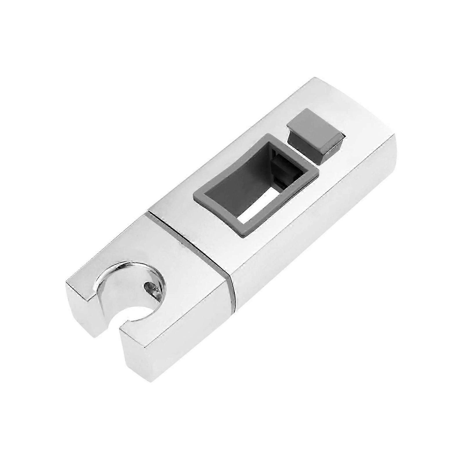 Adjustable Shower Head Holder for Square Pipe with Rotatable Slide Bar Bracket
