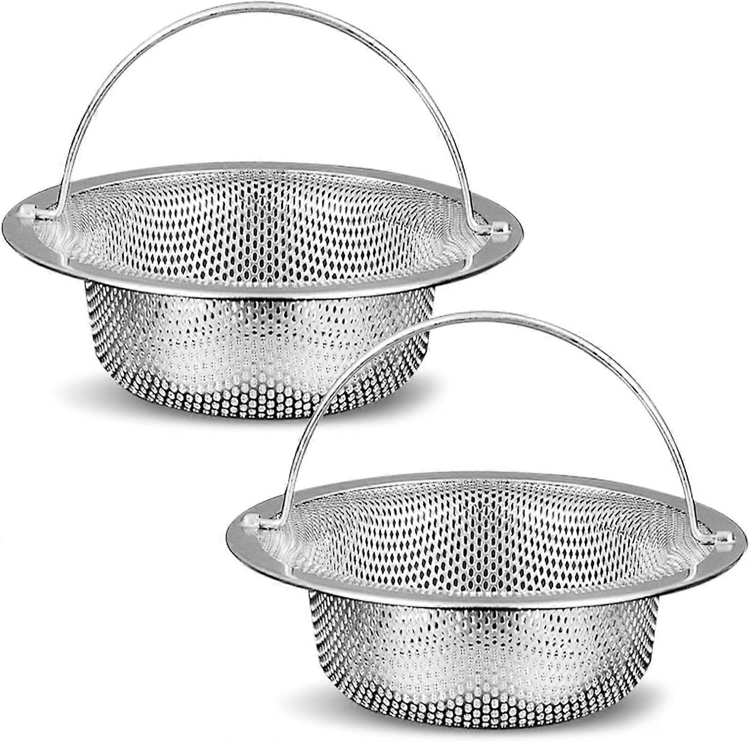 Sink Filter, 2 Piece Fine Mesh Drain Filter Stainless Steel Sink Strainer Sink filters for most drains in sinks, bathrooms and showers