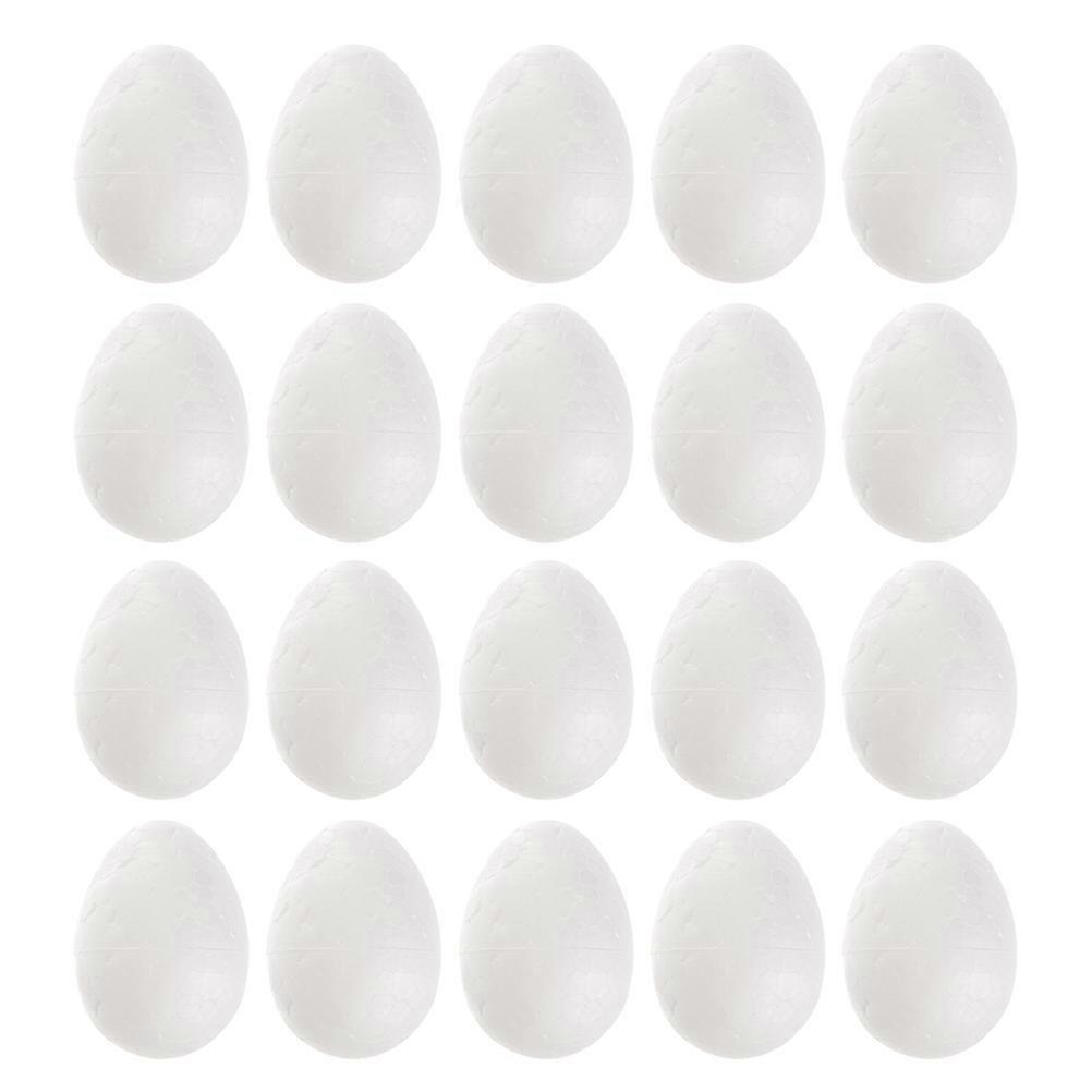 White Foam Eggs for Crafts 60pcs Versatile DIY Projects Easter Decorations Lightweight Foam