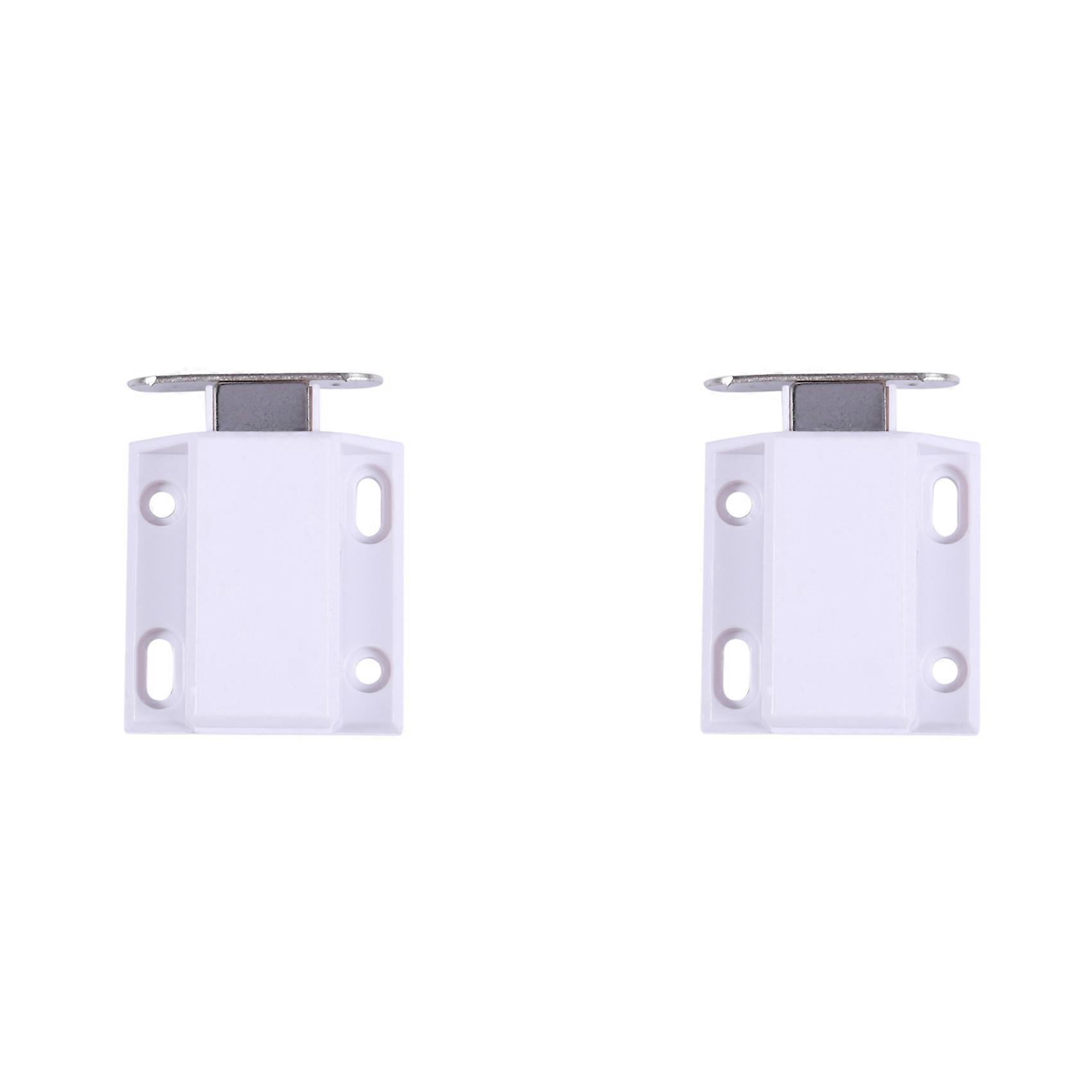 4X White Push to Open Magnetic Door Drawer Cabinet Catch Touch Latch
