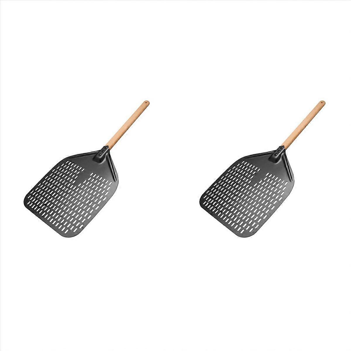 Perforated Pizza Shovel,Rectangular with Detachable,For 12-Inch Pizza