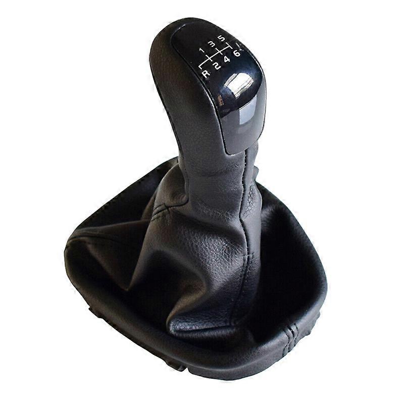 6 Speed Gear Shift Knob Leather Cover Case for - C Class