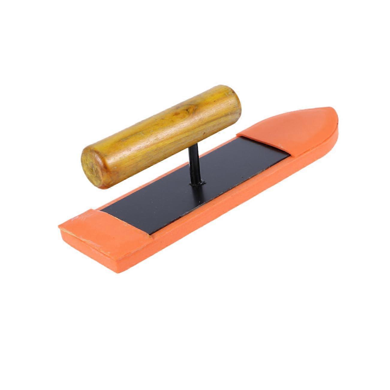 Plaster Trowel with Ergonomic Wooden Handle and NonStick Caulk Scraper for Grout and Stucco