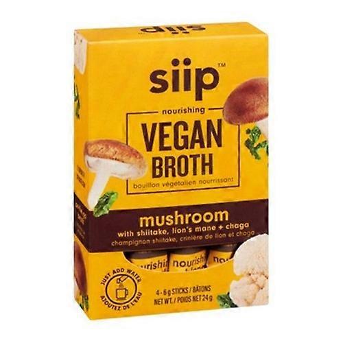 SIIP Vegan Broth Mushroom, 4 X 6 Grams (Case Of 12)