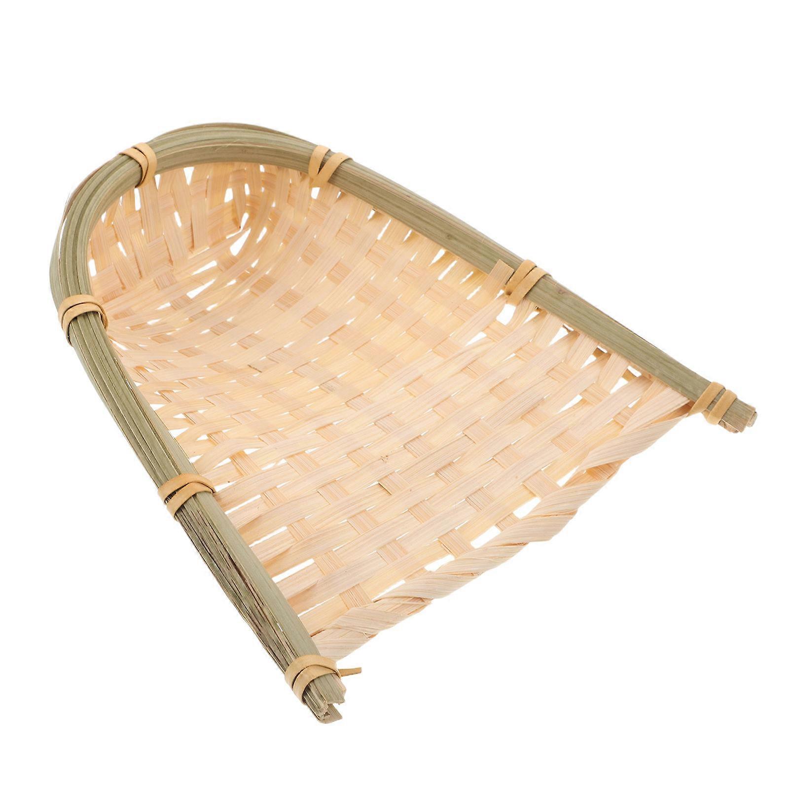 Woven Bamboo Dustpan Handcrafted for Creative Wall Decoration