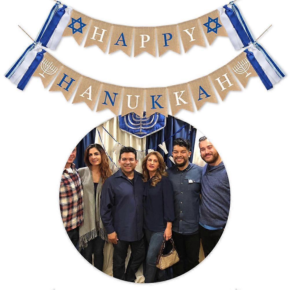 Colorful Swallowtail Pull Flag Banner For Hanukkah Party Decorations 1 Set Ideal For Festive Occasions