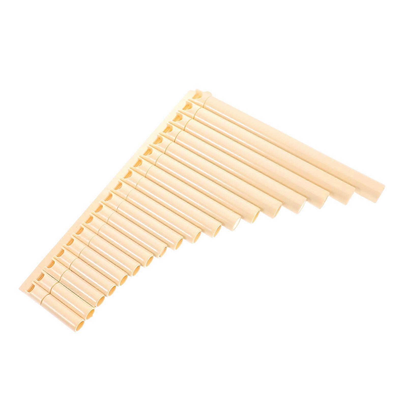 Resin Learning Plastic Pan Flute Instrument for Beginners 18 Pipes Set
