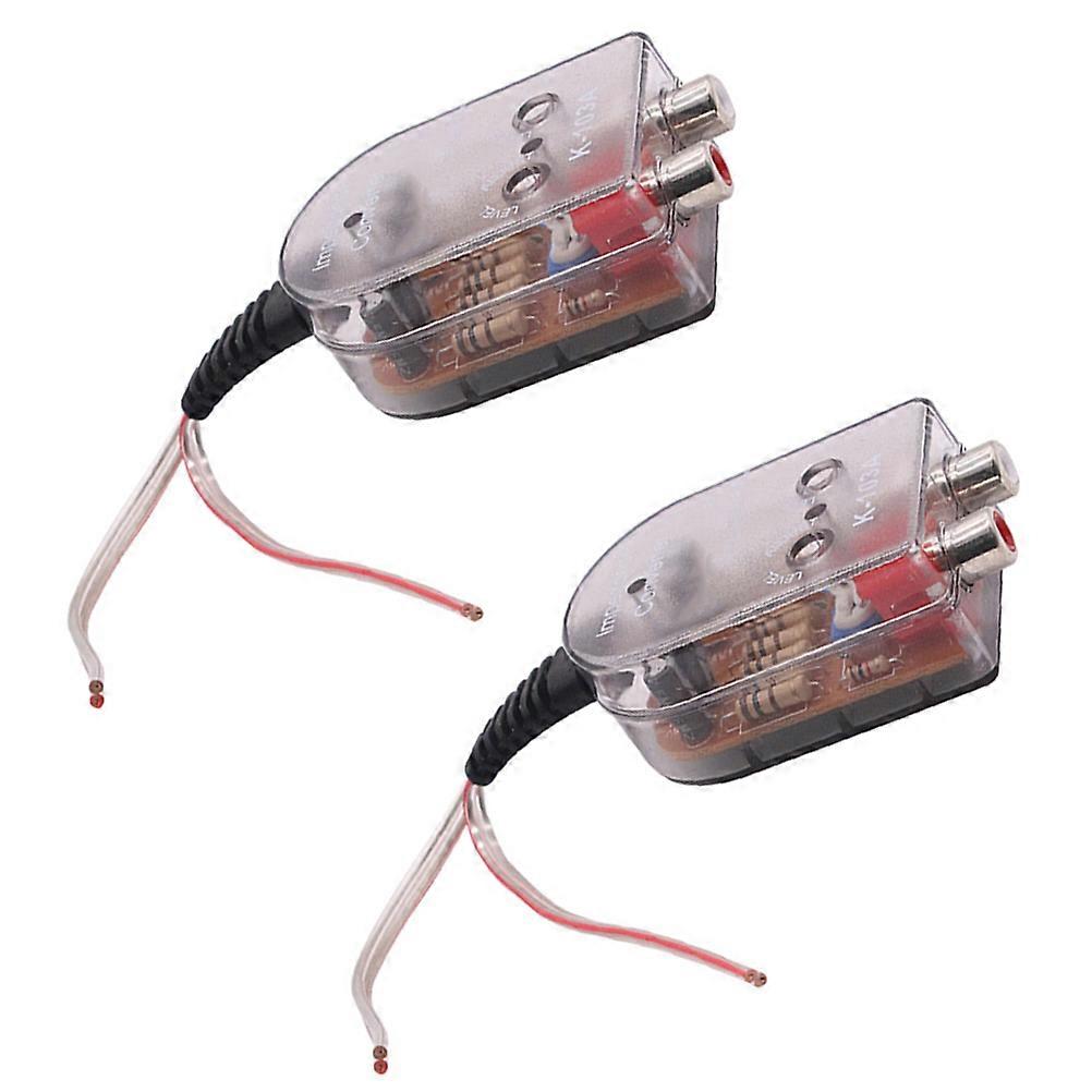 Audio Converter for Car Speaker Level Adapter High to Low Converter 2Pcs