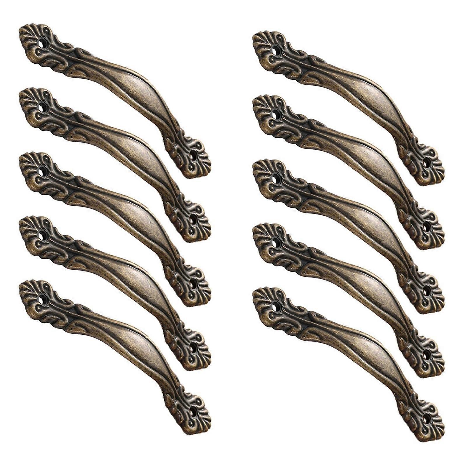 10pcs Antique Style Pulls Elegant Pull Handle Drawer Pull Decorative Handle Cupboard Pull for Wooden Wine Boxes & Chests  85MM