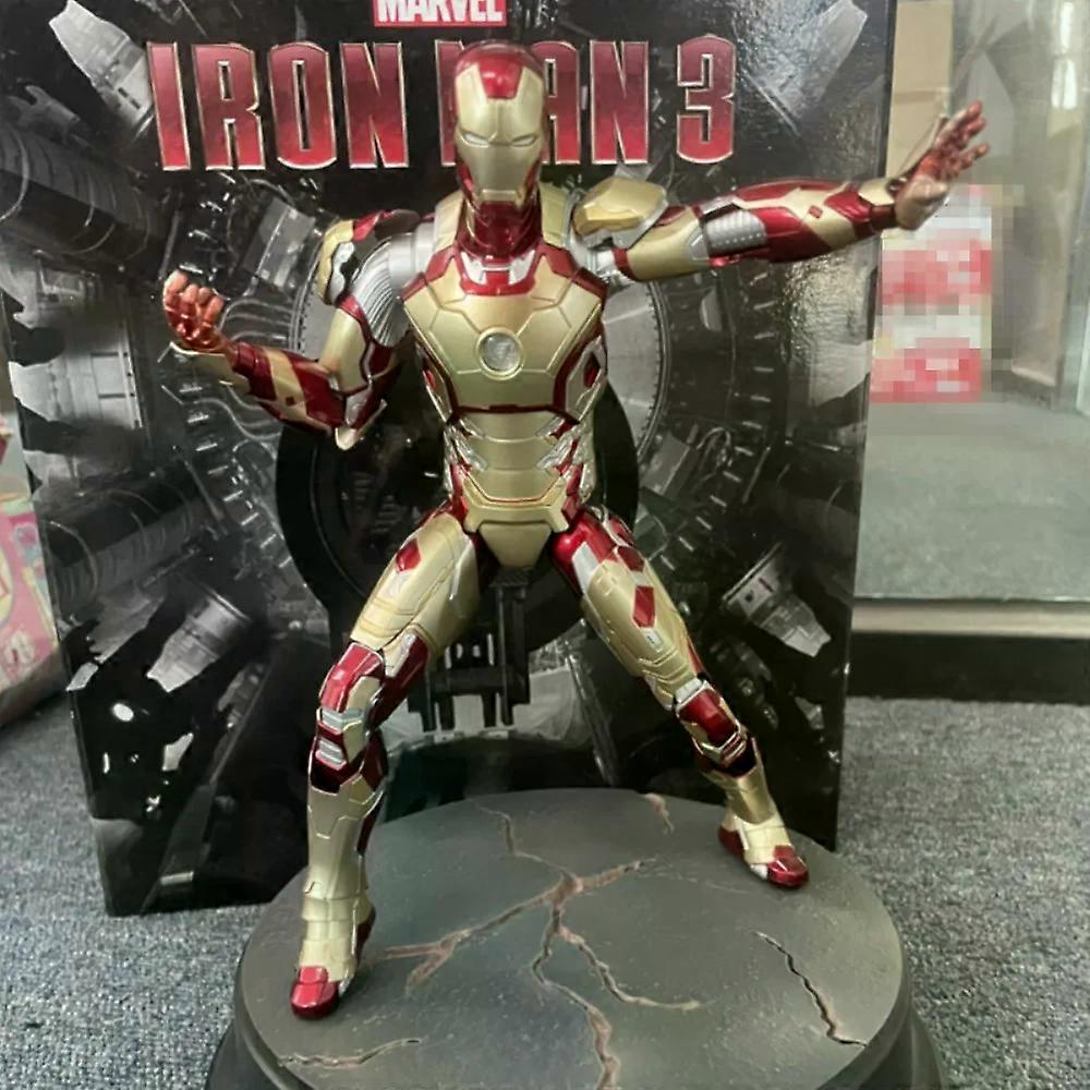 21cm Avengers Assembling Handmade Models Iron Man MK42 Action Figure Statue Ornament Handmade Model Desktop Ornaments Gift