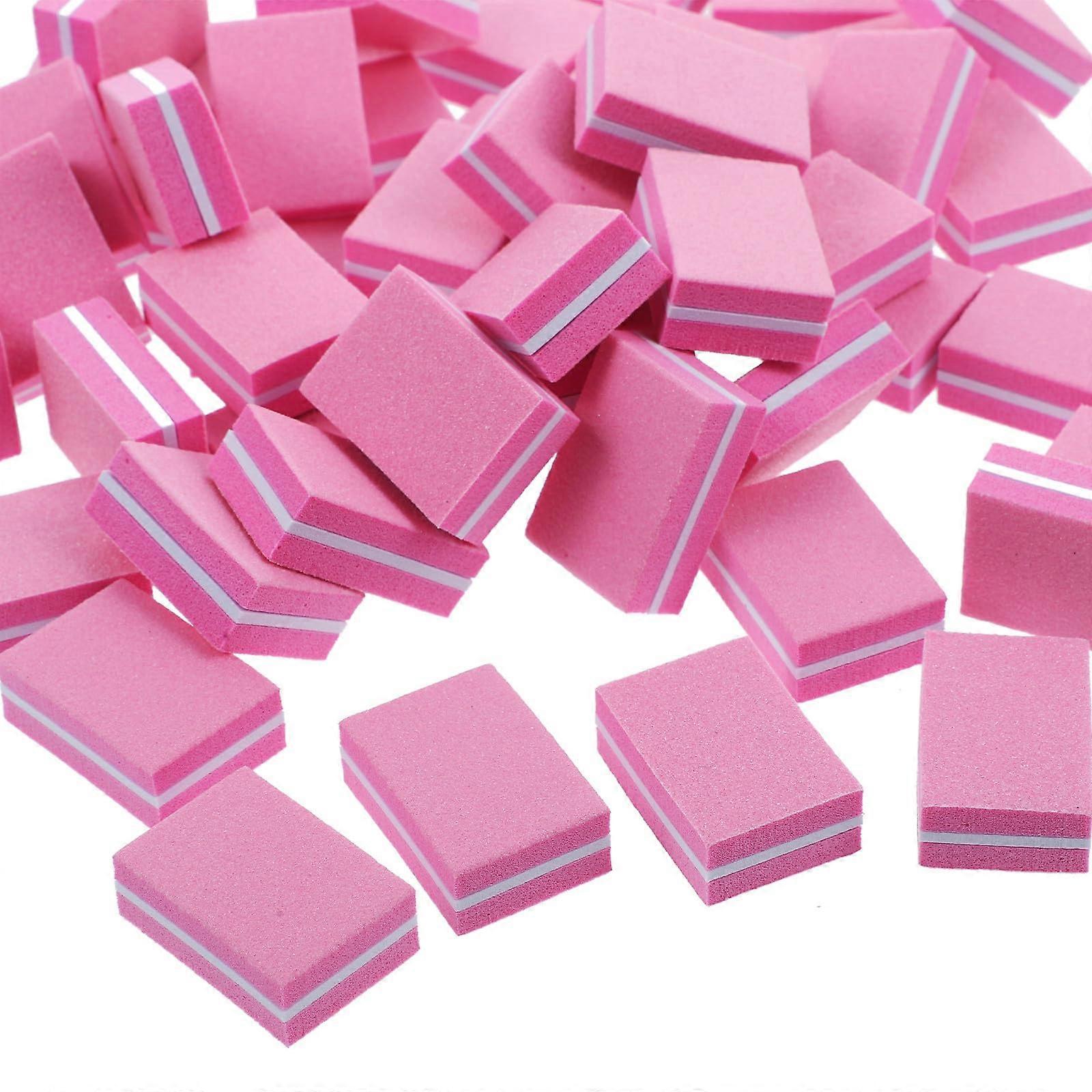 50Pcs Pink Nail Buffer Blocks for Smooth Nail Surface and Shaping, Manicure and Pedicure