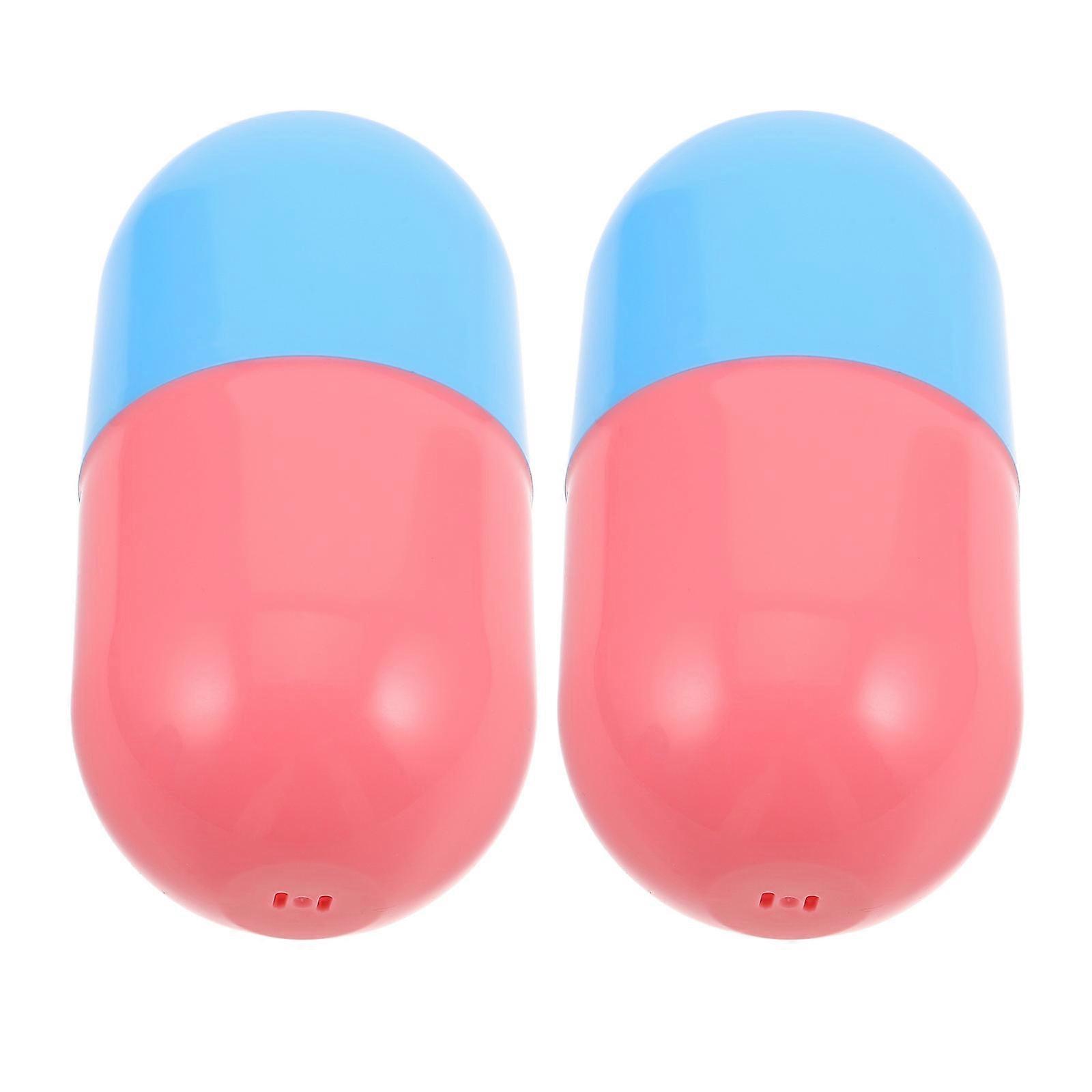 Creative Eggshell Capsule Storage Box for Keepsake Use 2Pcs Plastic Container